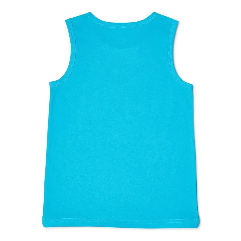 Wonder Nation Boys Kid Tough Solid Crew Neck Tank Top Size XXL/2XG (18) Blue
